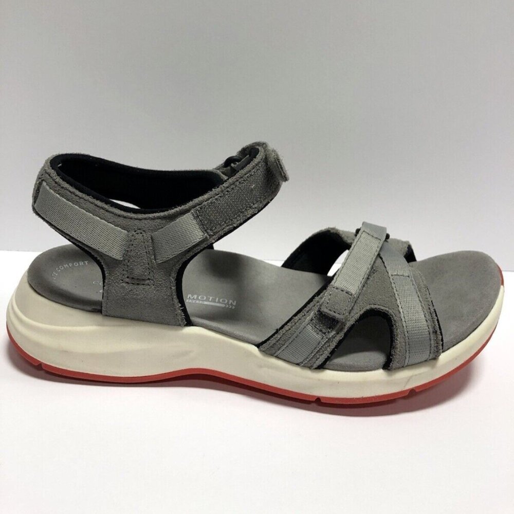 Clarks Women’s Solan Drift Sandal Gray Size 8 M